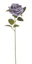 Umělá rozkvetlá růže na stonku, hlavička Ø 8cm/celkem dl.56cm