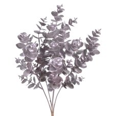Vánoční dekorace eukalyptus 5 výhonů metalické barvy dl. 40cm - zápich