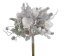 Umělá zasněžená kytice s magnolií, 36 cm