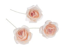 Hlavička pěnové růže na drátku Ø 6cm/dl.8cm - 8ks