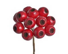 Vánoční dekorace  kuličky na drátku, kulička  Ø 2,5cm, dl.12cm