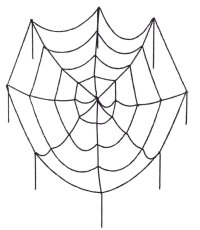 Halloween dekorace – pavoučí síť černá 200 cm