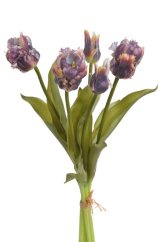 Svazek umělých papouščích tulipánů hlavička 5,5cm, celkem dl. 46 cm - 5ks