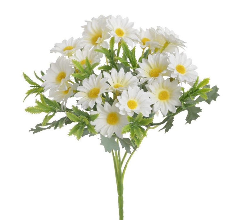 Umělá kopretina kytice s 20 kvítky Ø 3cm/dl.27cm