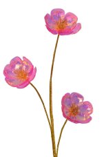 Opalizující umělá květina 70 cm – růžová luxusní dekorace
