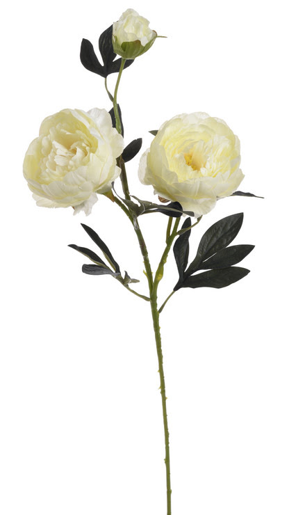 Umělé pivoňky na stonku s listy květ Ø 10 cm, dl.76 cm