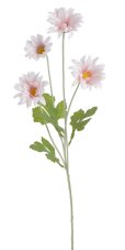 Umělá kopretina, 4 květy Ø 8cm, zápich dl. 60cm