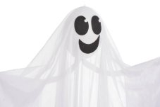 Závěsný duch Halloween bílý 90 cm