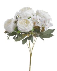 Kytice umělých pivoněk květ Ø 7cm, dl.42cm