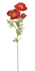 Umělý kvetoucí mák 4 květy, květ 9cm dl.63cm