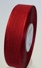 Plátnová stuha s metaloplastem a efektní nití 2,5cm/25m