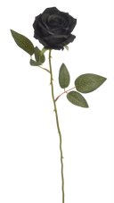 Umělá rozkvetlá růže na stonku, hlavička Ø 8cm/celkem dl.56cm