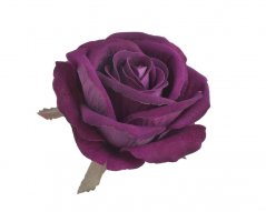 Velká hlavička umělé polorozvité růže 8 cm, 6ks, barva_39