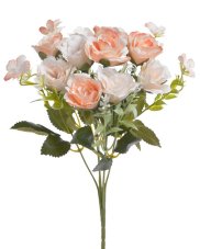Kytice umělých růží s listy, květ Ø 4cm/celkem dl.30 cm