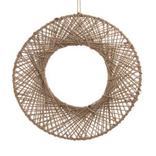 Věnec z provázků na drátěné konstrukci 48cm∅x1,5cmH