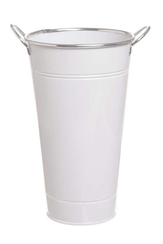 Plechová nádoba na aranžování s úchyty   Ø10-15cm x H26 cm