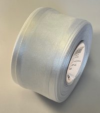 Atlasová jednobarevná stuha s monofilem 4cm/25m