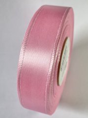 Atlasová jednobarevná stuha oboulícní s drátkem 2,4cm/20m