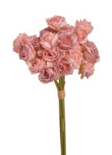 Kytice umělých růží 30 cm – růžová