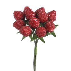Umělá malina na drátku 1,5cm/10cm - 144ks