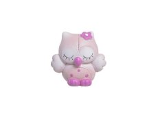 Dekorace figurka růžová sovička 4,5cm - polyresin