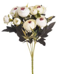 Kytice umělých kamélií, 6 květů a 3 poupata, dl. celkem 30cm