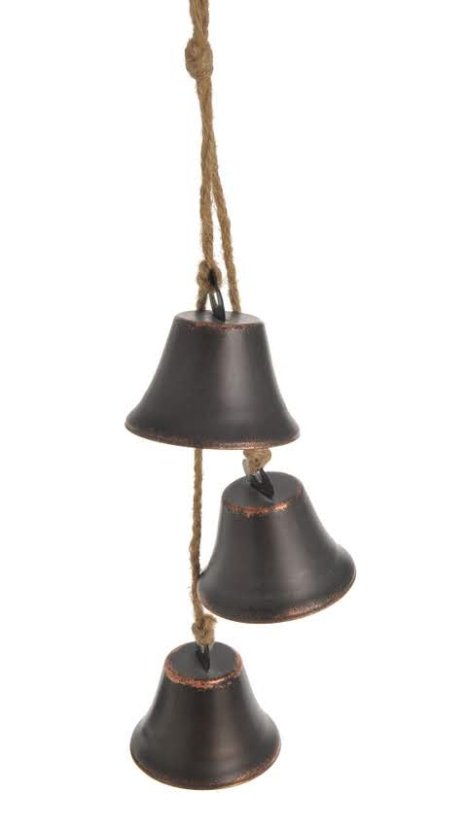 Závěsná girlanda 50 cm s kovovými zvonky