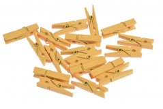 Malé barvené dřevěné kolíčky na aranžování dl. 3,5cm -18ks