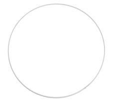 Drátěný kruh na aranžování ∅ 40 cm, tl. 0,5cm - bílý