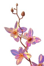 Opalizující umělá orchidej 48 cm