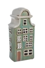 Keramické domky - svícen na light svíčku 11cmL x 8cmw x 24cmH