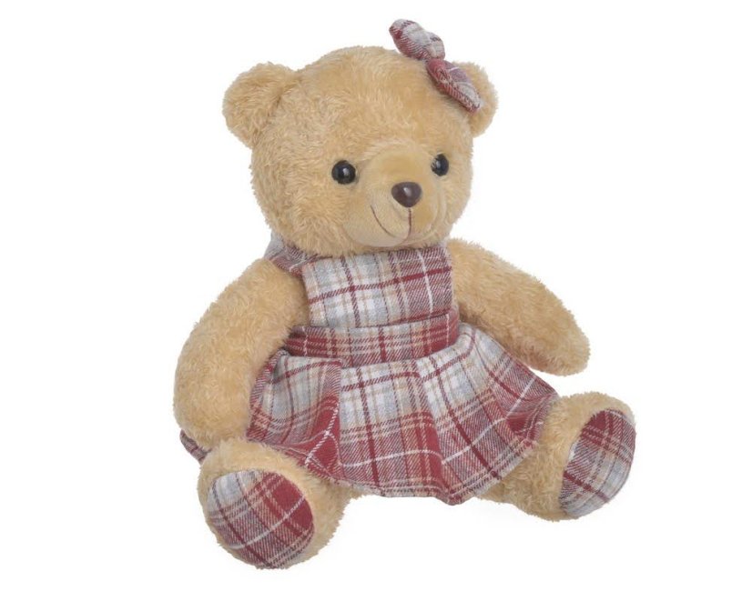 Dekorace sedící plyšový medvěd.20cmLx18cmWx20cmH