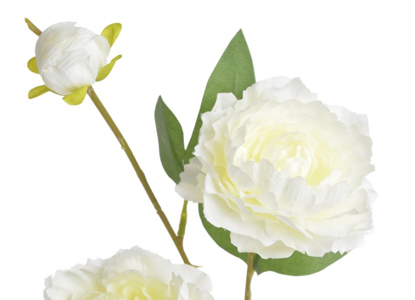 Trs umělých pivoněk s třemi květy a poupětem, květ Ø8cm/dl.75cm