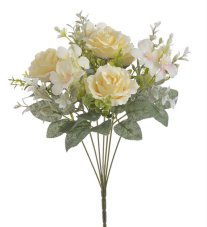 Kytice umělých růží - květ Ø 6 cm, celkem dl.30 cm