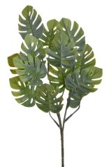 Umělé listy monstera, list 9cm, zápich 48cm