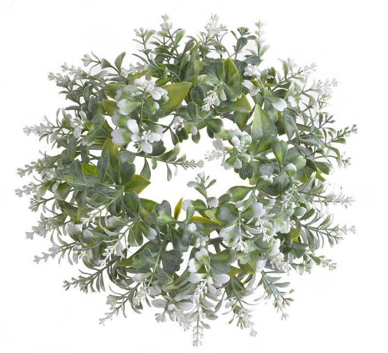 Plastový věnec z kvetoucích větviček Ø 28cm