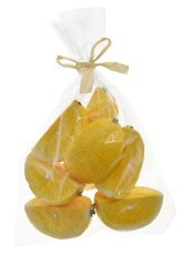 Dekorace umělé citrony čtvrtky 5,5cm 8 ks