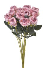 Umělá rozkvetlá růže na stonku, hlavička Ø 5,5cm/celkem dl.58cm, barva B4