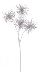 Umělý rozkvetlý bodlák se 4 květy, květ 9cm/dl.60cm