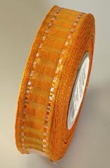 Kostkovaná stuha s monofilem a drátkem 2,5cm/25m