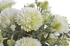 Míchaná kytice chryzantémy a doplňkové květy, 42cm