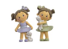 Dekorace figurka dívka 7cm - mix druhů - polyresin