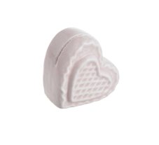 Dekorace porcelánové srdíčko na vizitky 5cmLx5,5cmWx3,5cmH