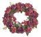 Věnec z umělých květů růží a hortenzií s listy a doplňky Ø 40 cm