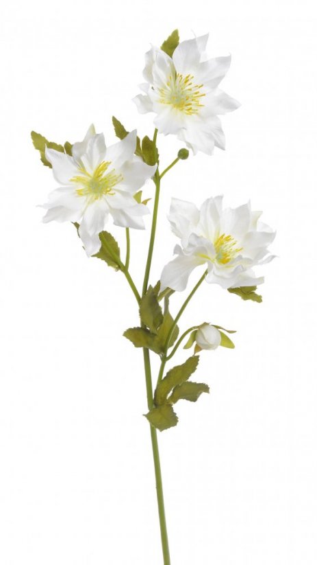 Umělý rozkvetlý clematis, květ Ø7-9 cm/celková dl.44cm