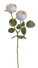 Umělá polorozvitá růže - květy Ø 5,5cm , dl. 47cm