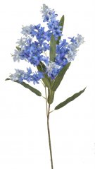 Umělá rozvětvená větvička s květy hortensie dl. 90cm - zápich