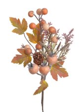 Větvička s podzimními plody - zápich 27 cm