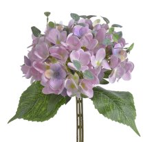 Kytice umělých hortenzií s 7 květy a listy, květ Ø 10cm, dl.celkem 30cm