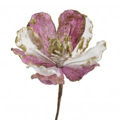 Květ umělé magnolie s drátky v okvětních plátcích, květ Ø 12cm
